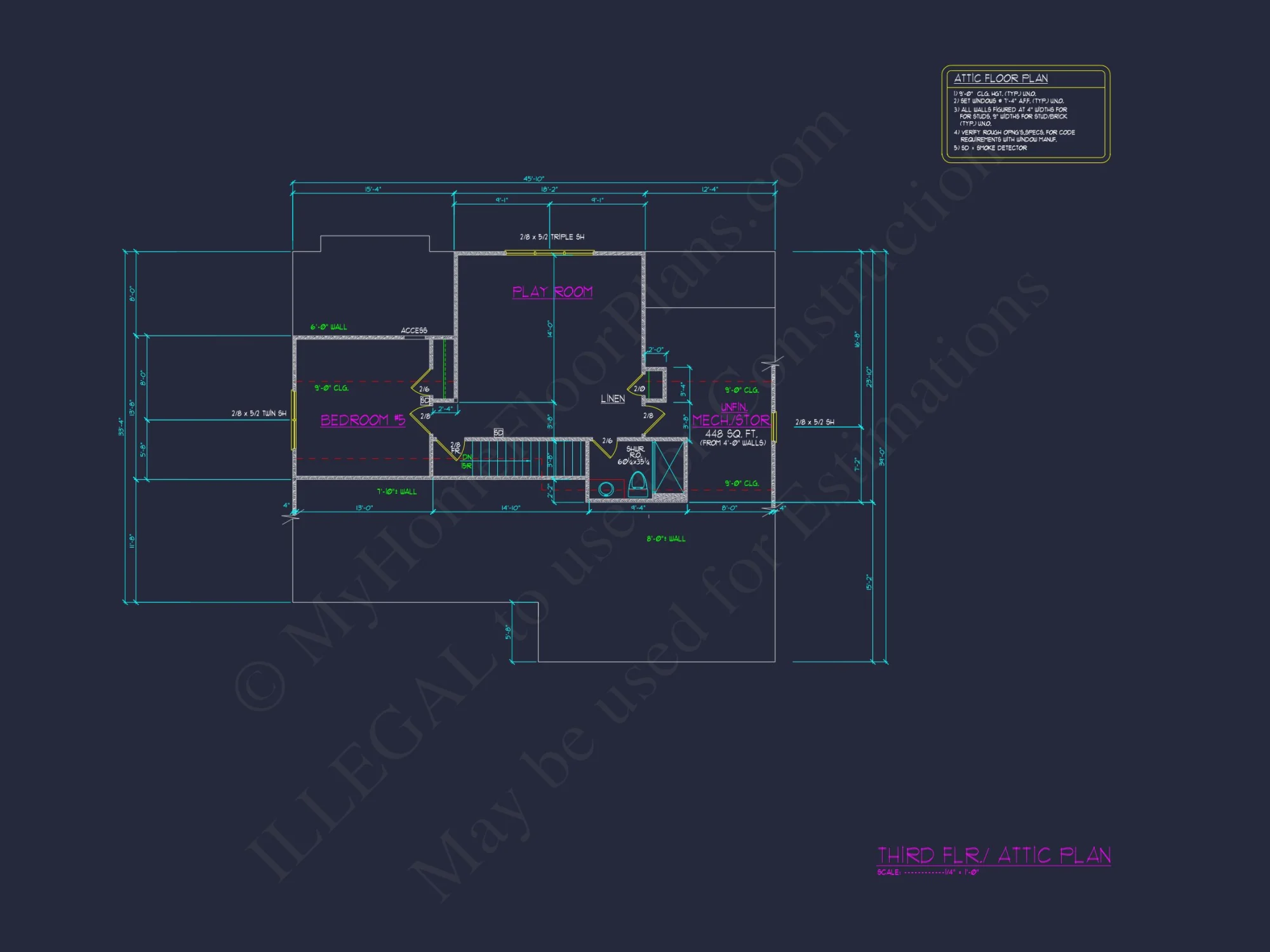 Modern Craftsman house Floor Plan with CAD Designs & Blueprints