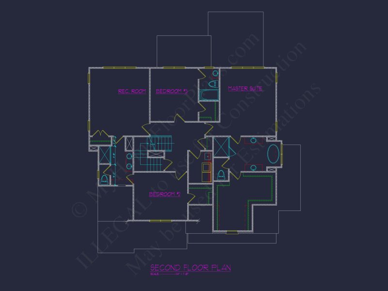 Modern Craftsman house Floor Plan with CAD Designs & Blueprints