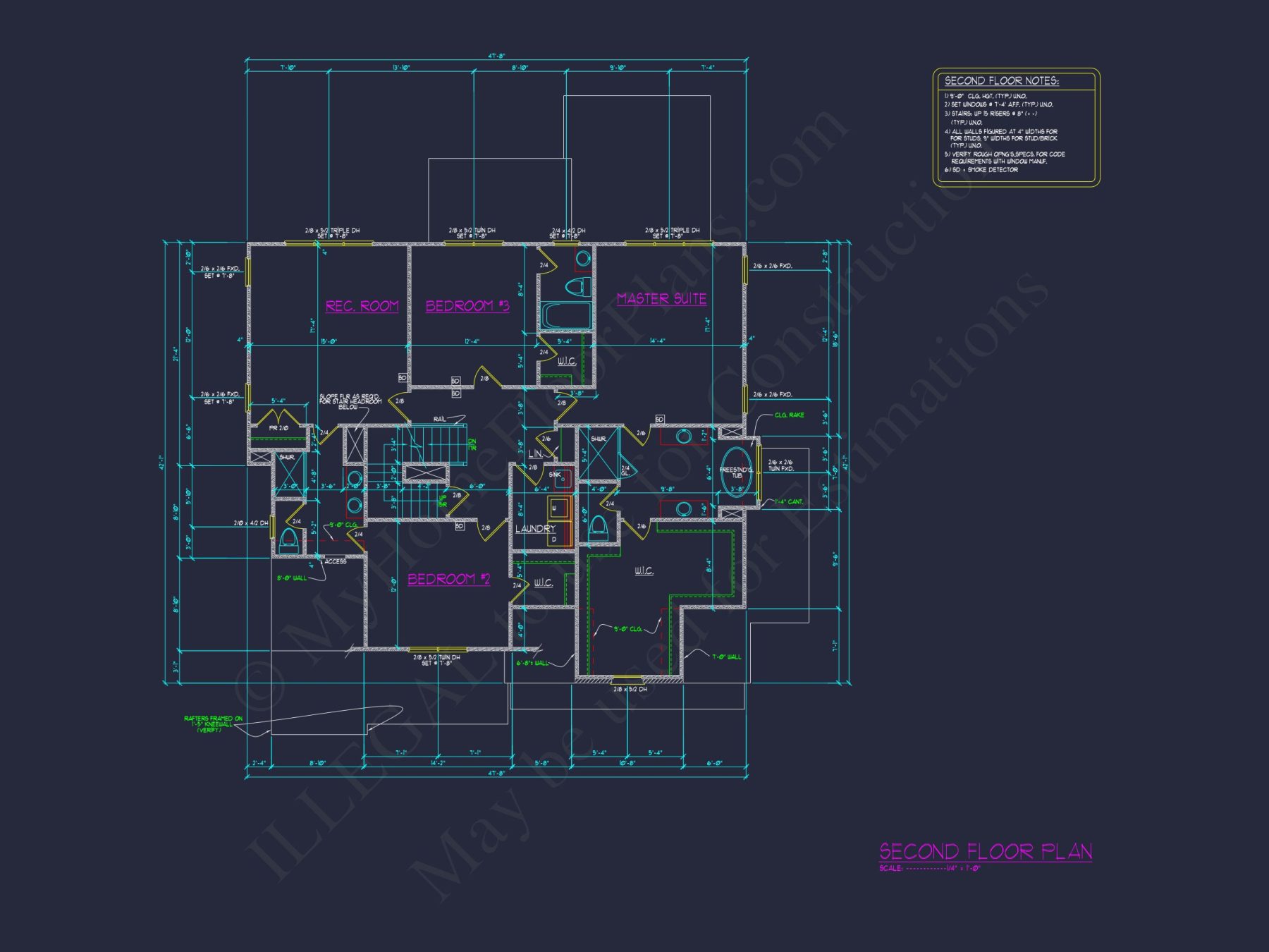 Modern Craftsman house Floor Plan with CAD Designs & Blueprints