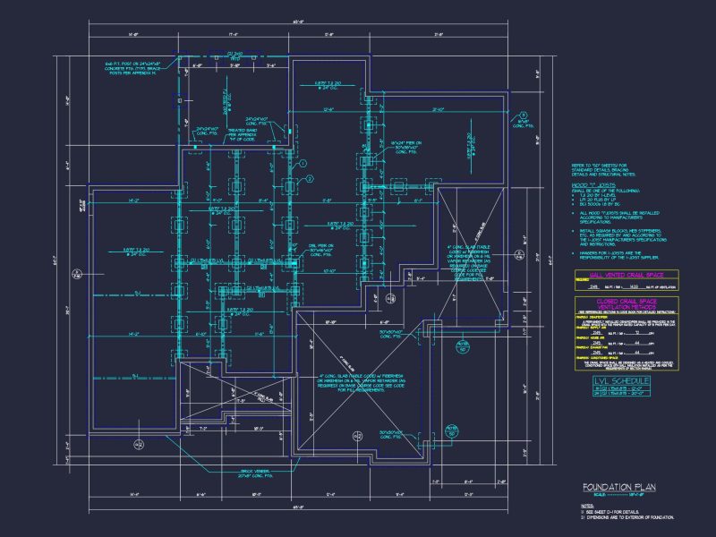 Modern Craftsman house Floor Plan with Detailed CAD Designs