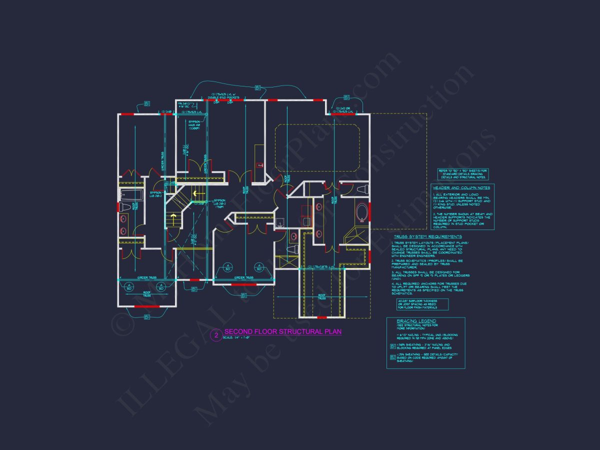 Modern Craftsman house Plan: Architectural Blueprint Designs
