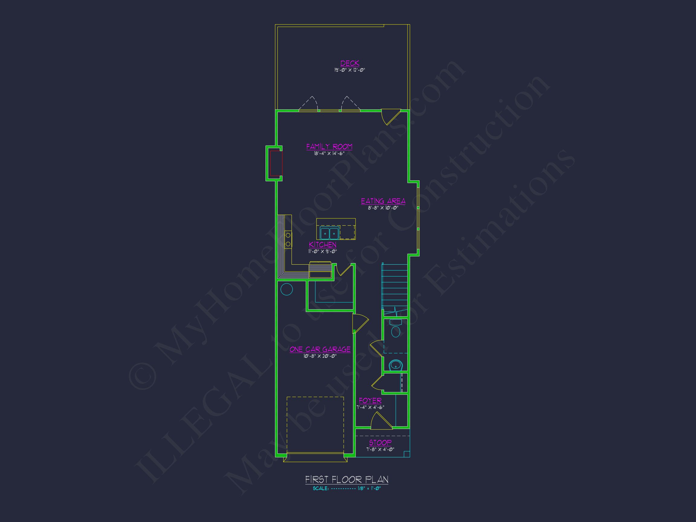 Modern Craftsman Home Plan - Architectural CAD Designs