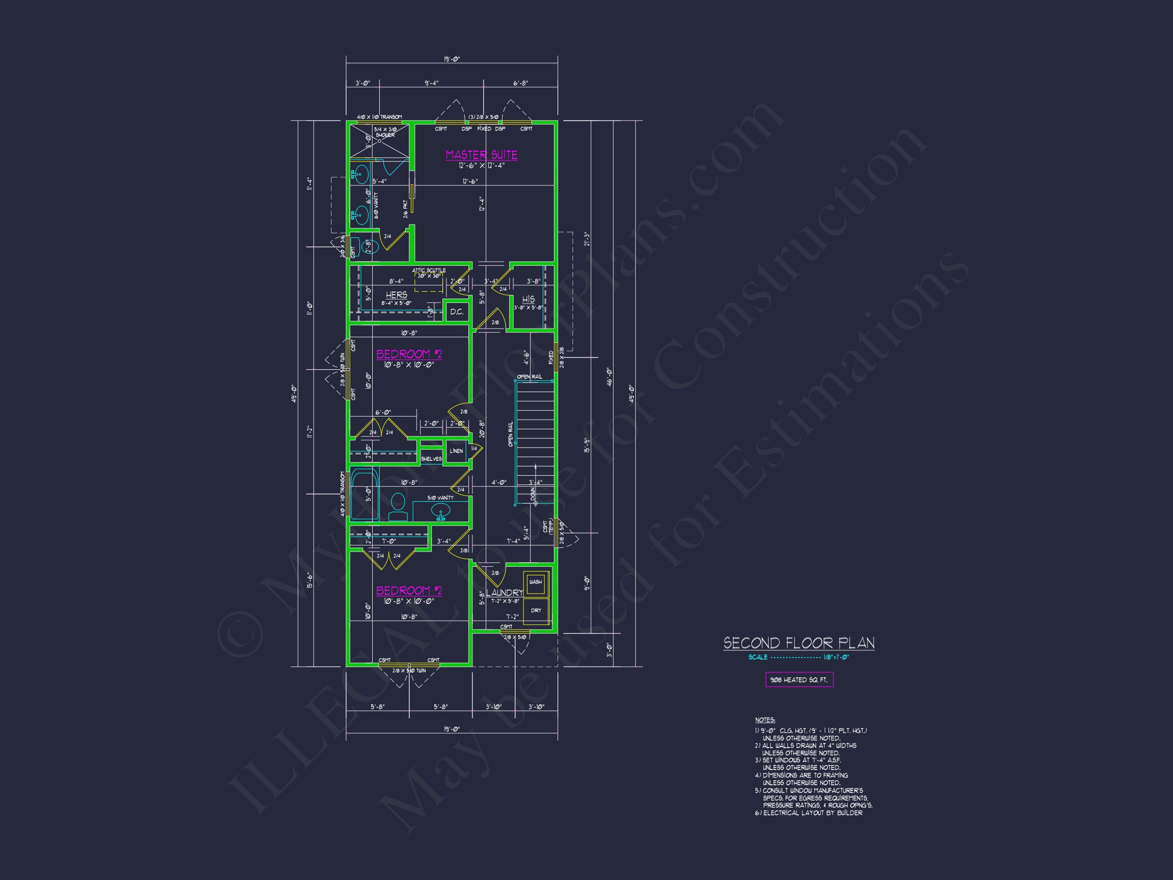Modern Craftsman Home Plan - Architectural CAD Designs