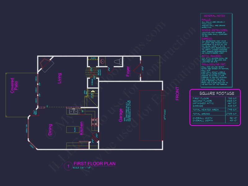 Modern Craftsman house Plan & CAD Architecture Blueprint
