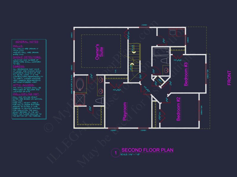 Modern Craftsman house Plan & CAD Architecture Blueprint