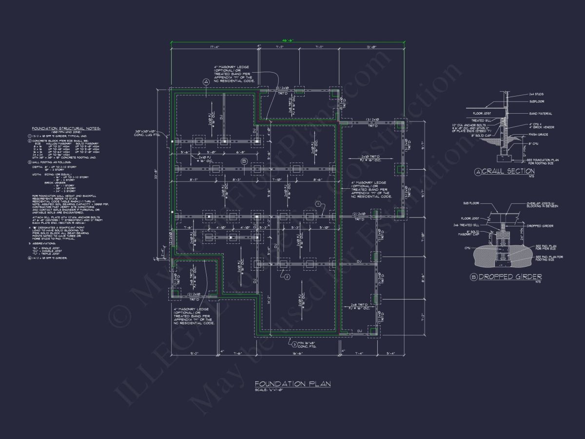 Modern Craftsman house Plan: CAD Blueprint with Floor Designs