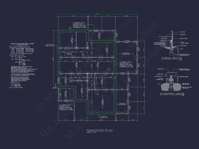 Modern Craftsman house Plan: CAD Blueprint with Floor Designs