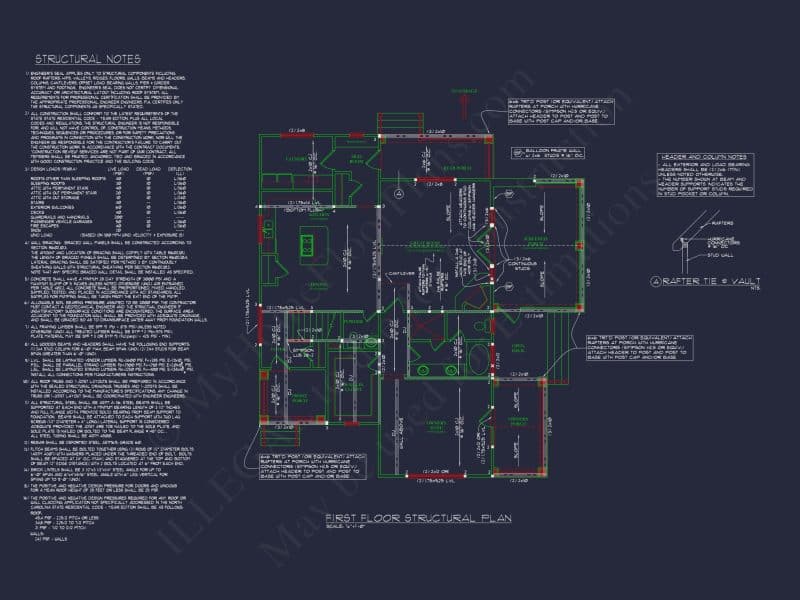 Modern Craftsman house Plan: CAD Blueprint with Floor Designs