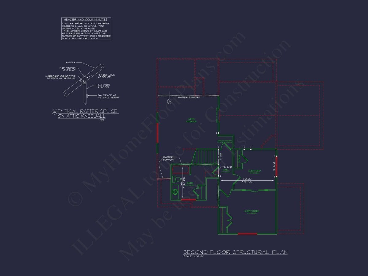 Modern Craftsman house Plan: CAD Blueprint with Floor Designs
