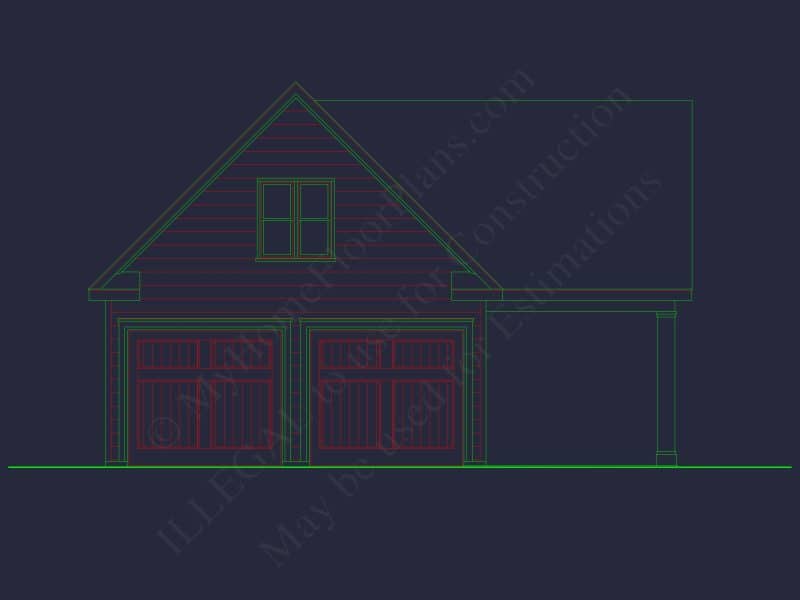 Modern Craftsman house Plan: CAD Blueprint with Floor Designs