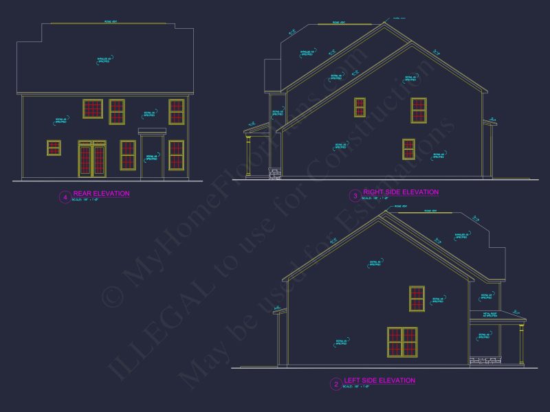 Modern Craftsman house Plan: CAD Floor Plan & Architecture Design