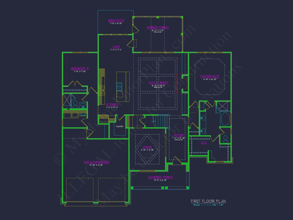 Modern Craftsman house Plan: Designer CAD Floor Plans & Blueprint