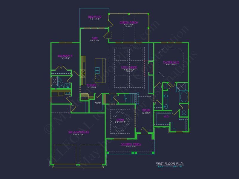Modern Craftsman house Plan: Designer CAD Floor Plans & Blueprint