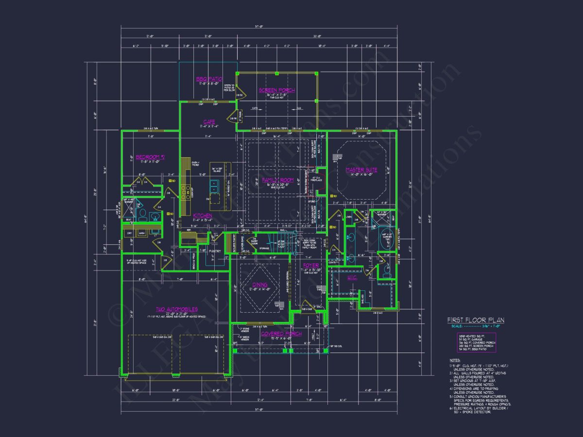 Modern Craftsman house Plan: Designer CAD Floor Plans & Blueprint