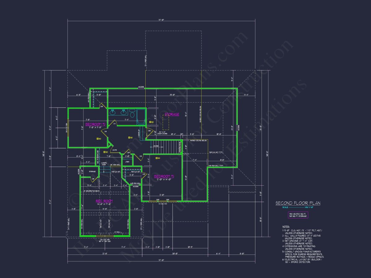 Modern Craftsman house Plan: Designer CAD Floor Plans & Blueprint