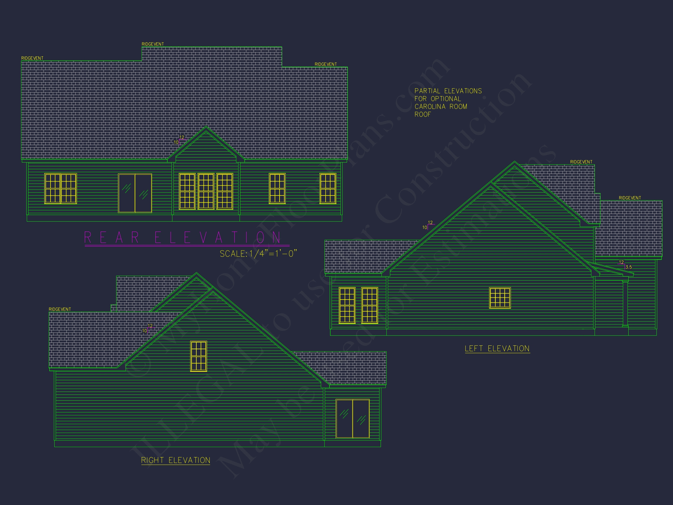 Modern Craftsman Home Plan - Detailed Floor Plan and CAD Design