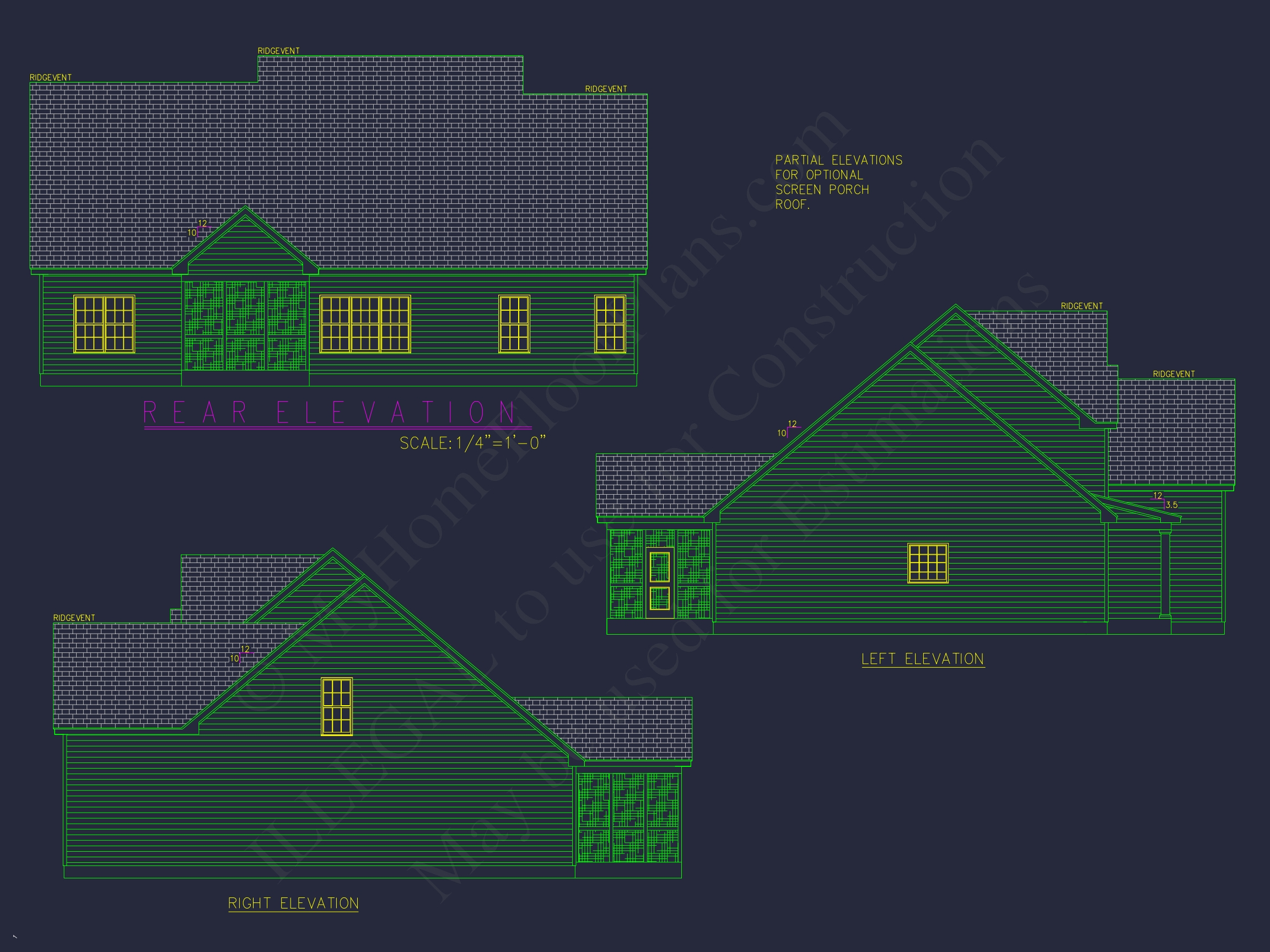 Modern Craftsman Home Plan - Detailed Floor Plan and CAD Design