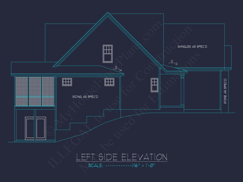 Modern Craftsman house Plan: Floor Plans & CAD Designs