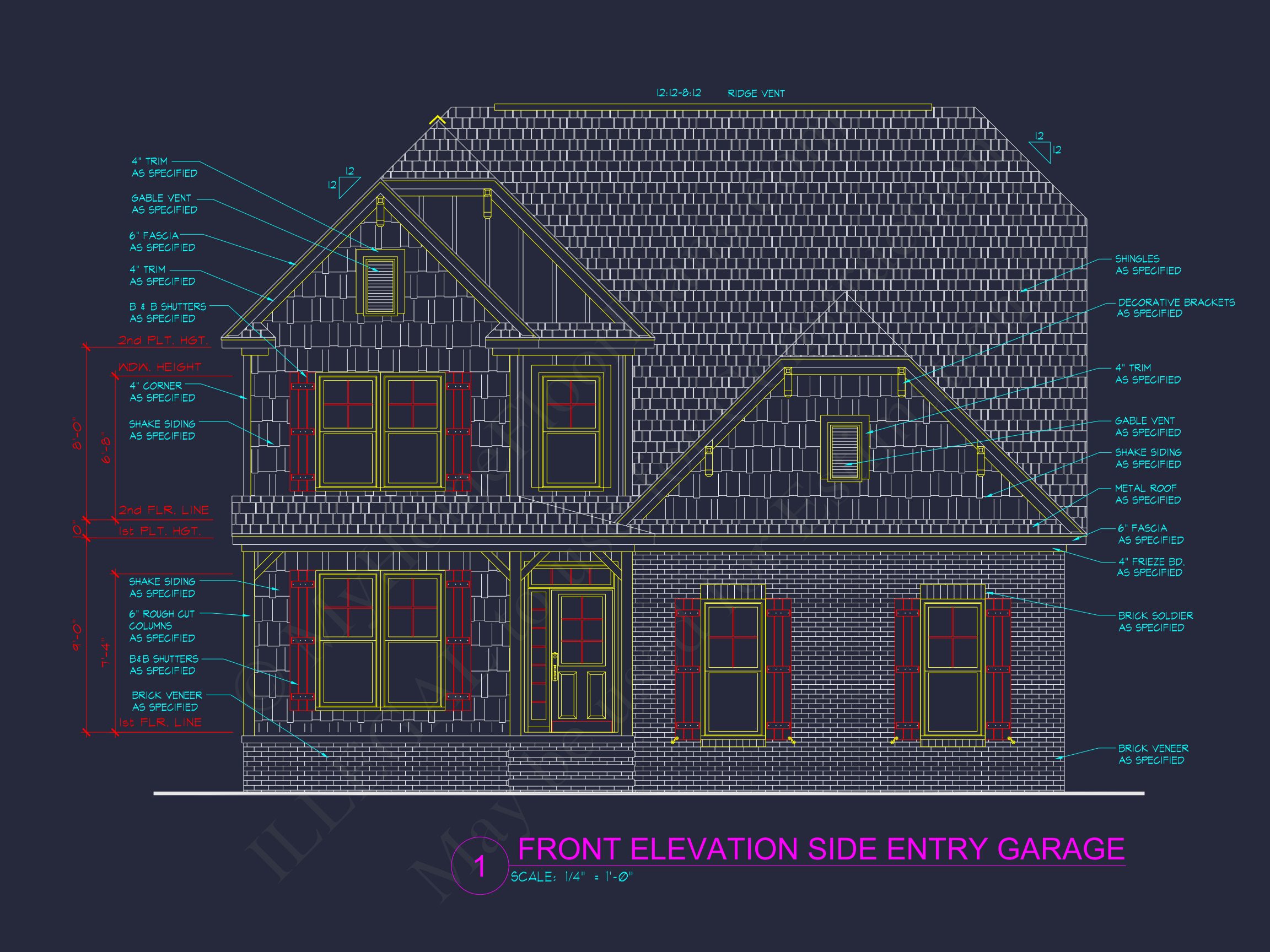 Modern Craftsman house Plan: Floor Plans,CAD & Designs