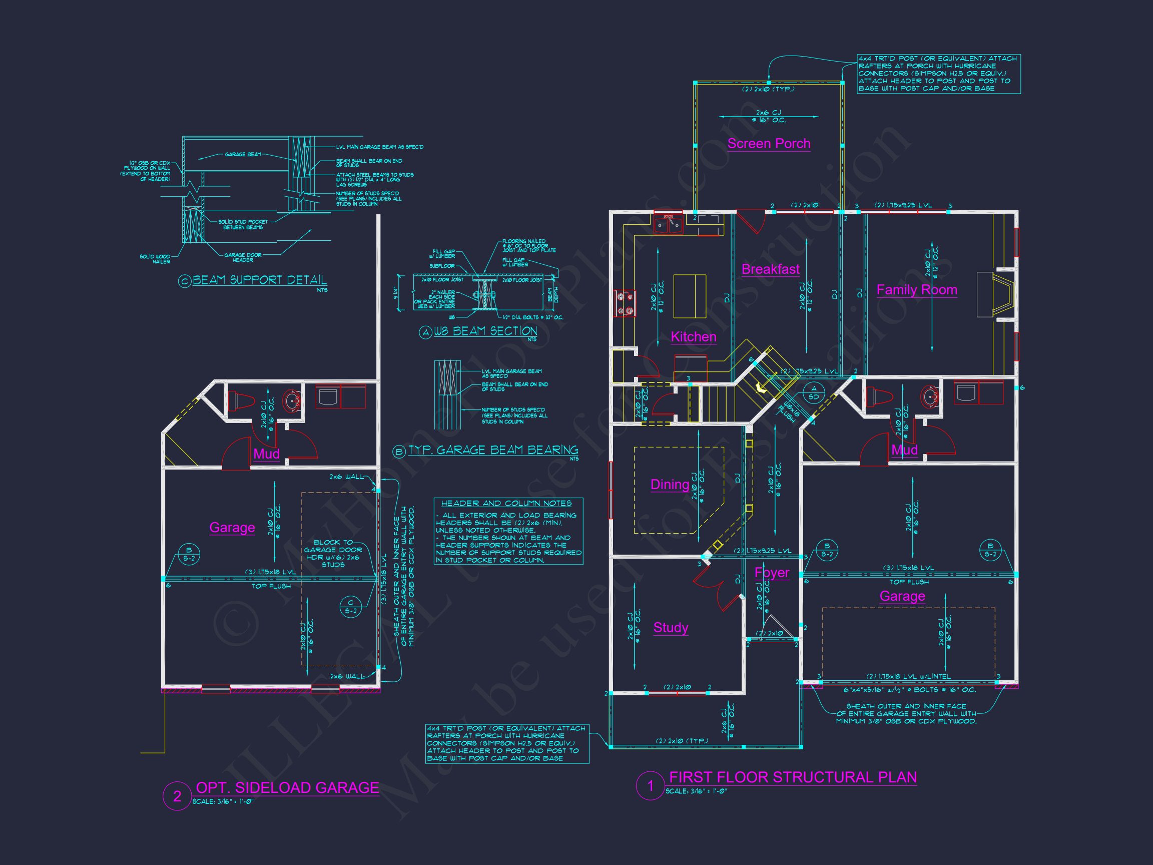 Modern Craftsman house Plan: Floor Plans,CAD & Designs