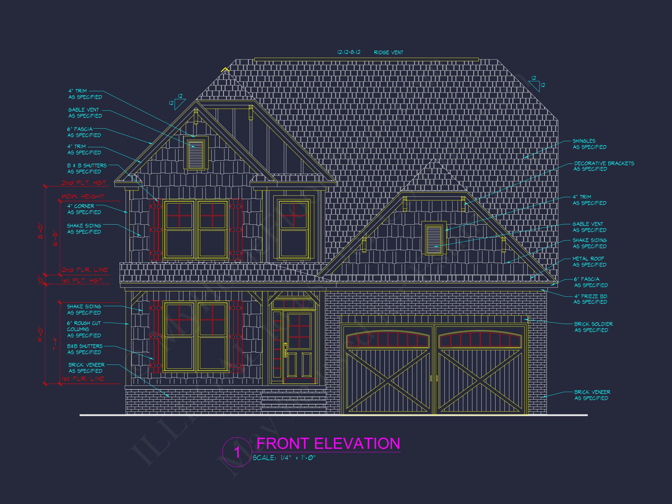 Modern Craftsman house Plan: Floor Plans,CAD & Designs