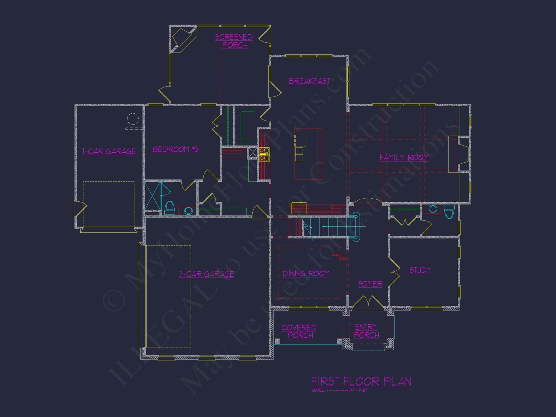 Modern Craftsman house Plan: Sleek Floor Plan with Timeless Designs