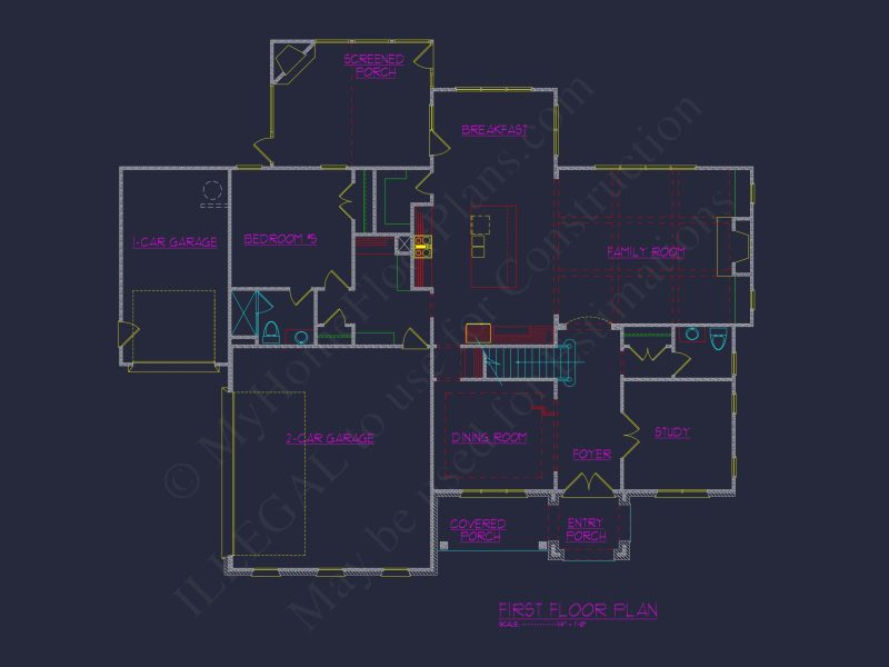 Modern Craftsman house Plan: Sleek Floor Plan with Timeless Designs