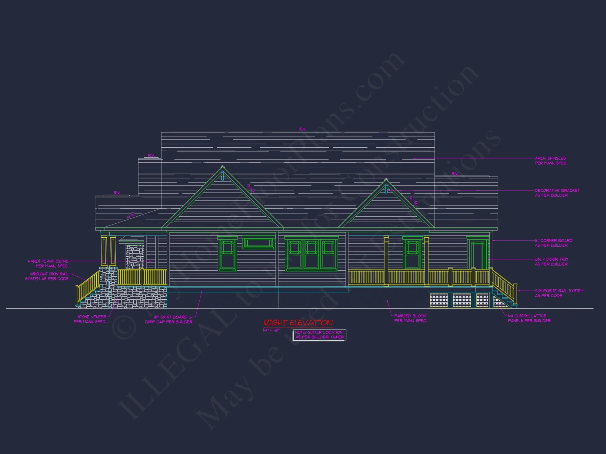 Modern Craftsman house Plan With Full CAD Designs and Blueprints