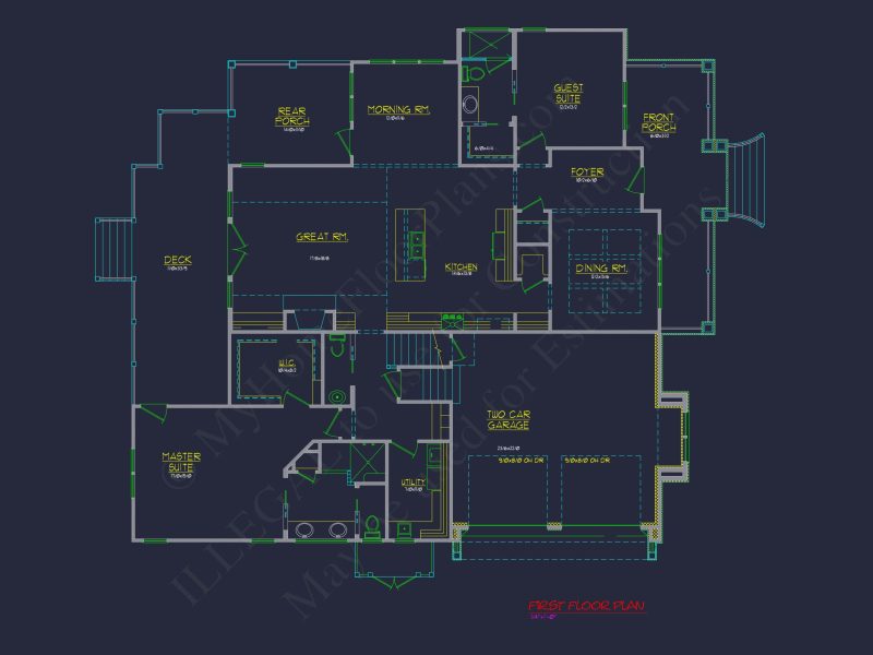 Modern Craftsman house Plan With Full CAD Designs and Blueprints