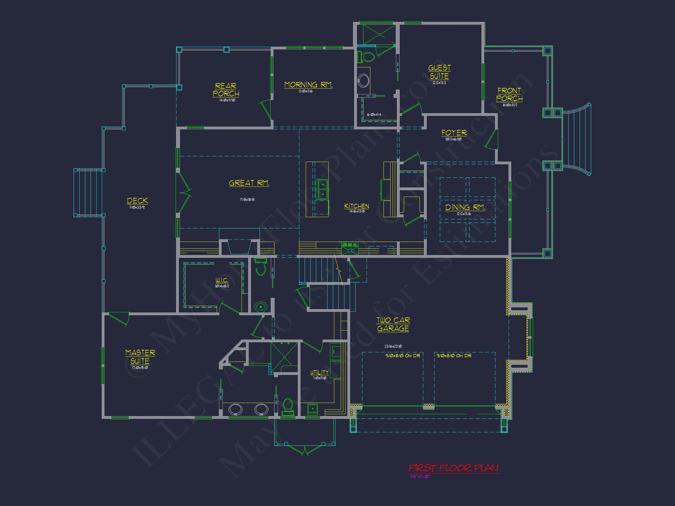 Modern Craftsman house Plan With Full CAD Designs and Blueprints