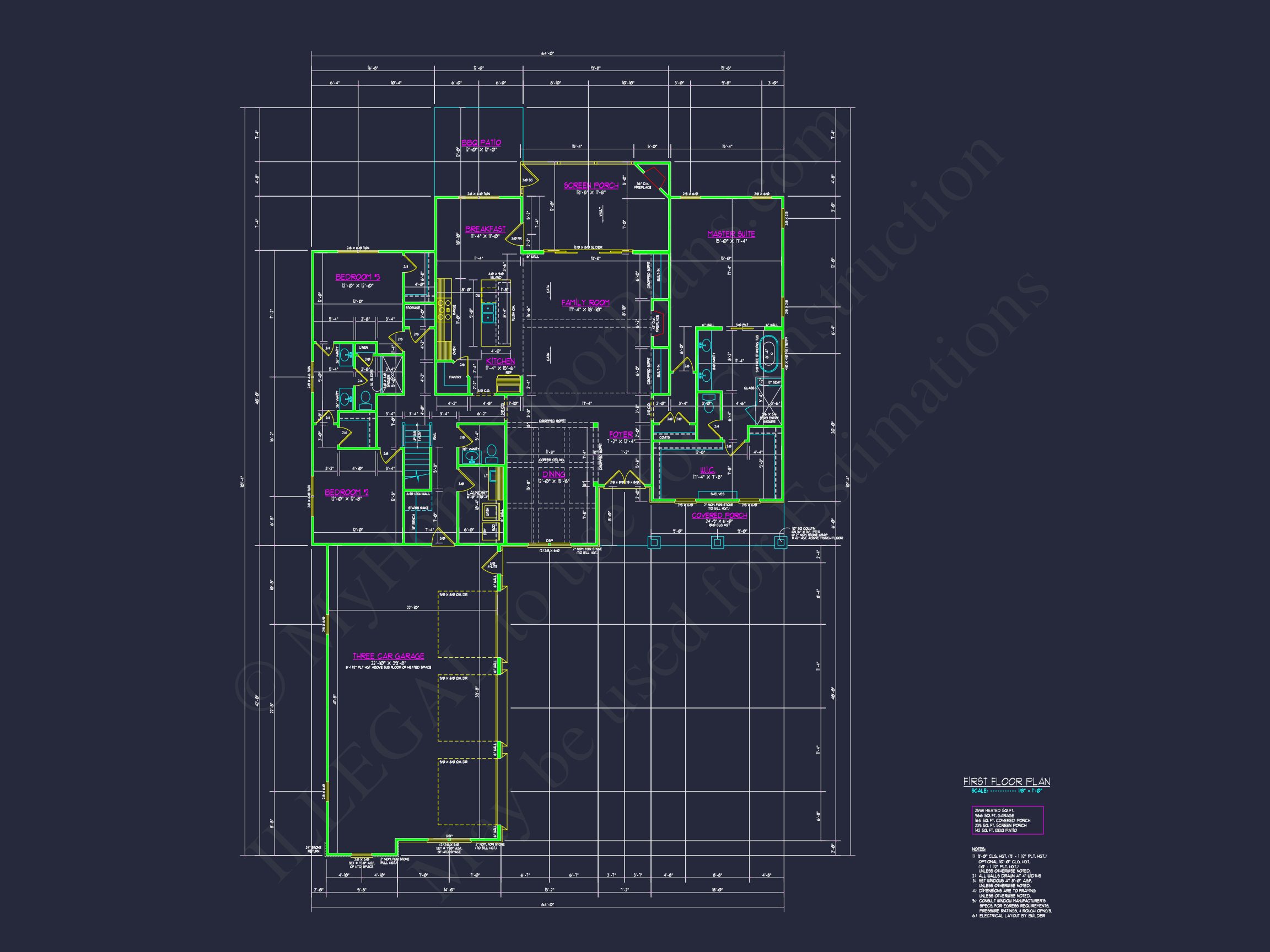 Modern Craftsman house Plan with 1.5 Floors and Spacious Garage