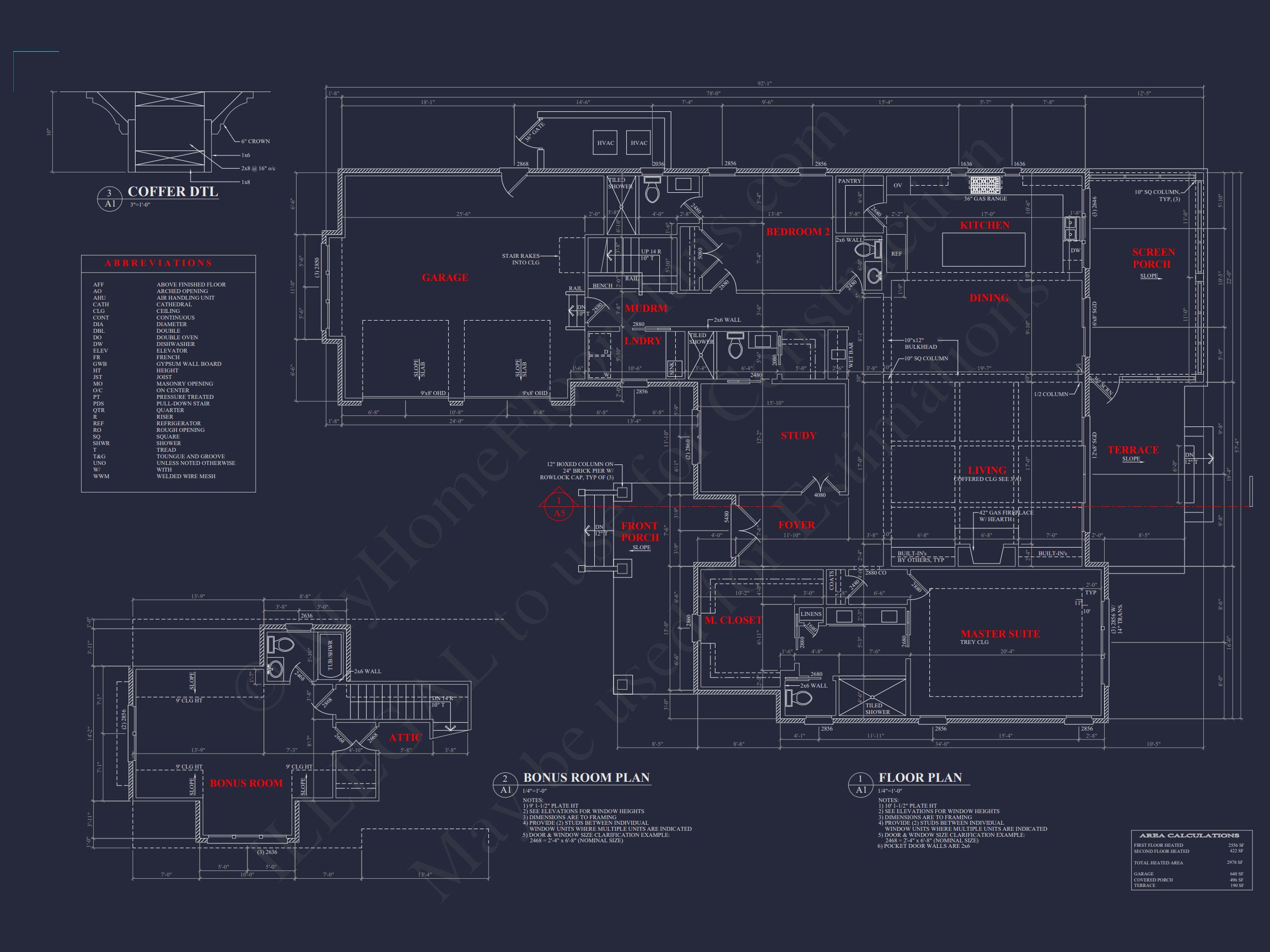 Modern Craftsman Home Plan with 1.5 Floors,CAD Designs,and Blueprint