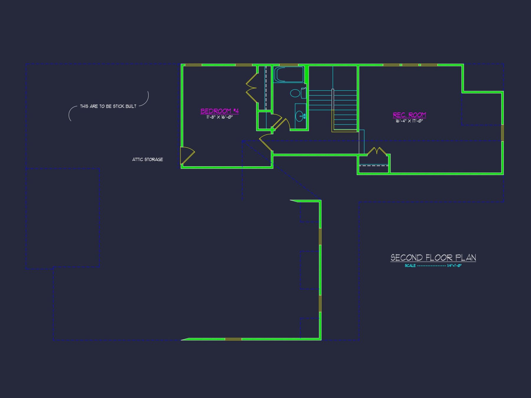 Modern Craftsman house Plan with 1.5 Stories and Open Floor Plan