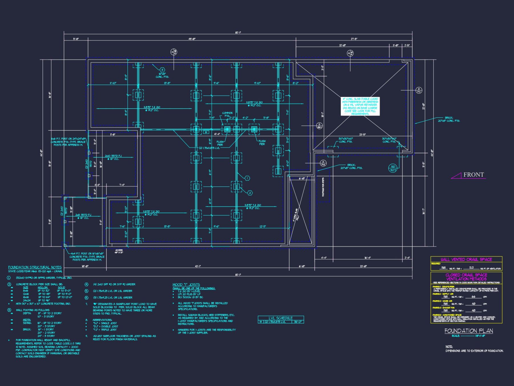 Modern Craftsman house Plan with 1.5 Stories and Open Floor Plan