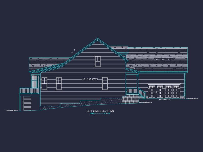Modern Craftsman house Plan with 1.5 Stories and Open Floor Plan