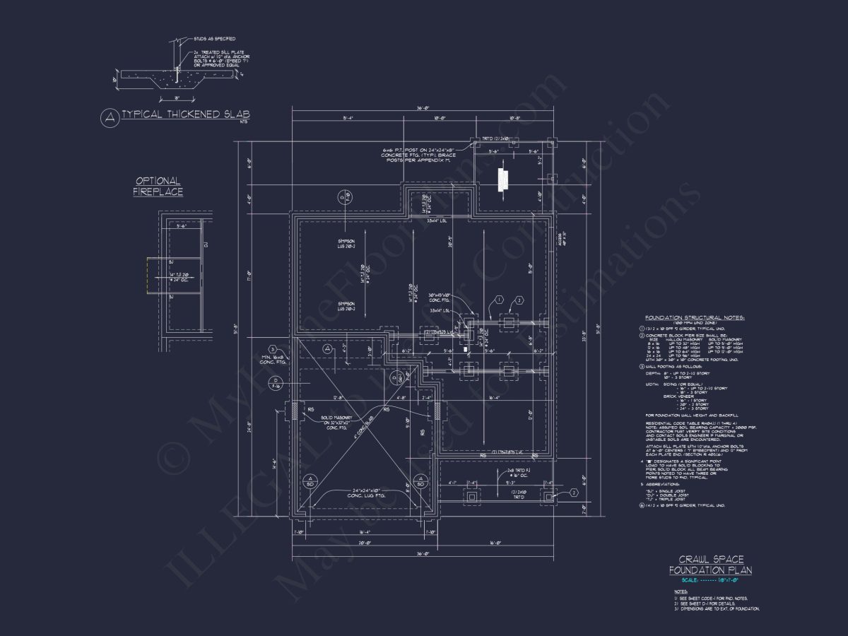 Modern Craftsman house Plan with 2 Floors & Detailed Blueprint