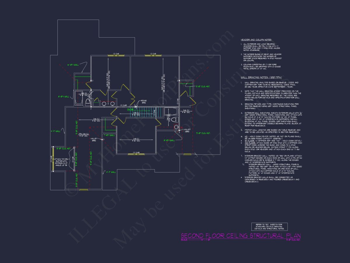 Modern Craftsman house Plan with 2 Floors and 4 Bedrooms