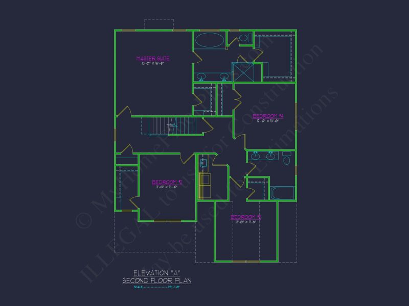 Modern Craftsman house Plan with 2 Floors and CAD Designs