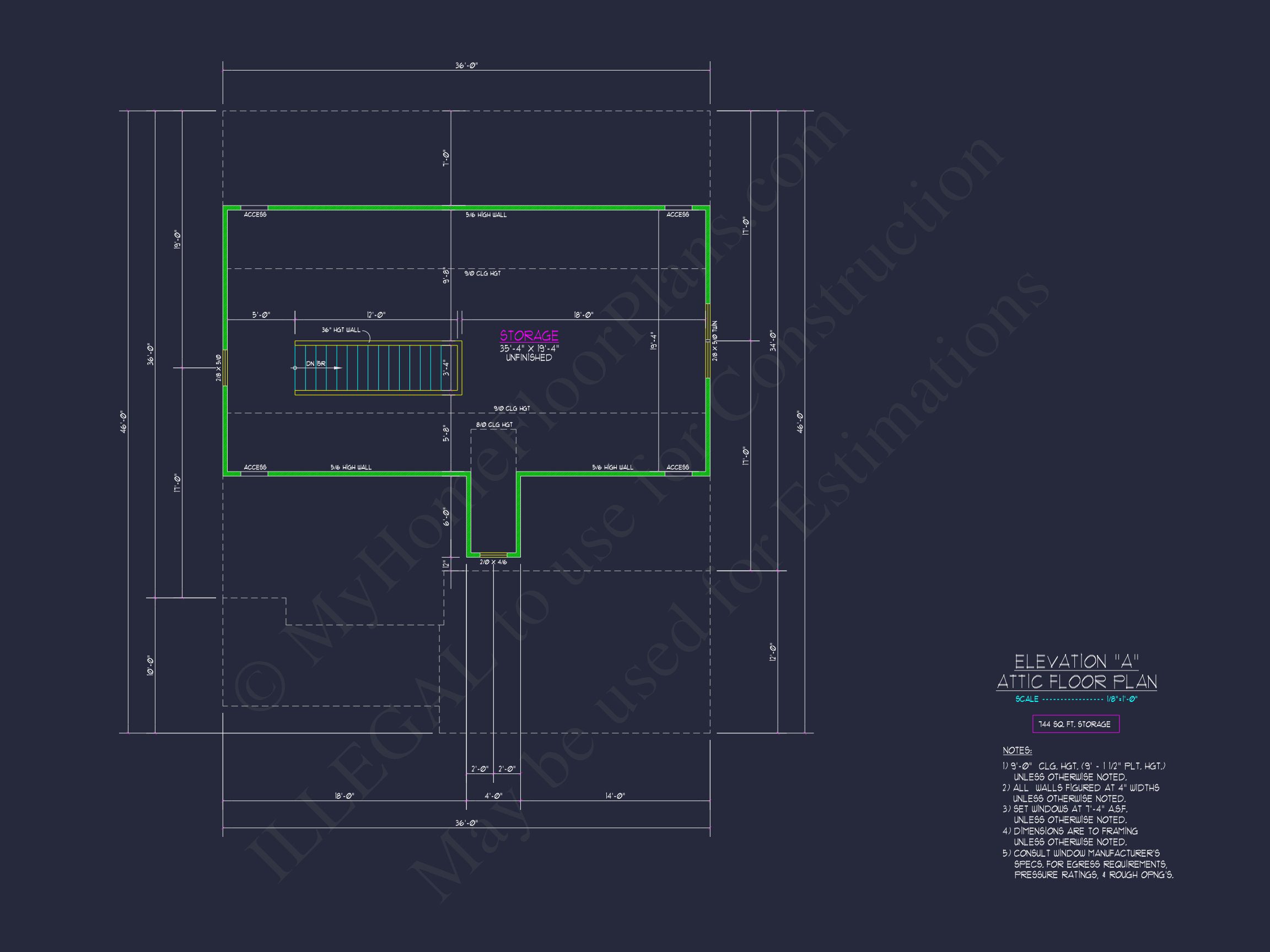 Modern Craftsman house Plan with 2 Floors and CAD Designs