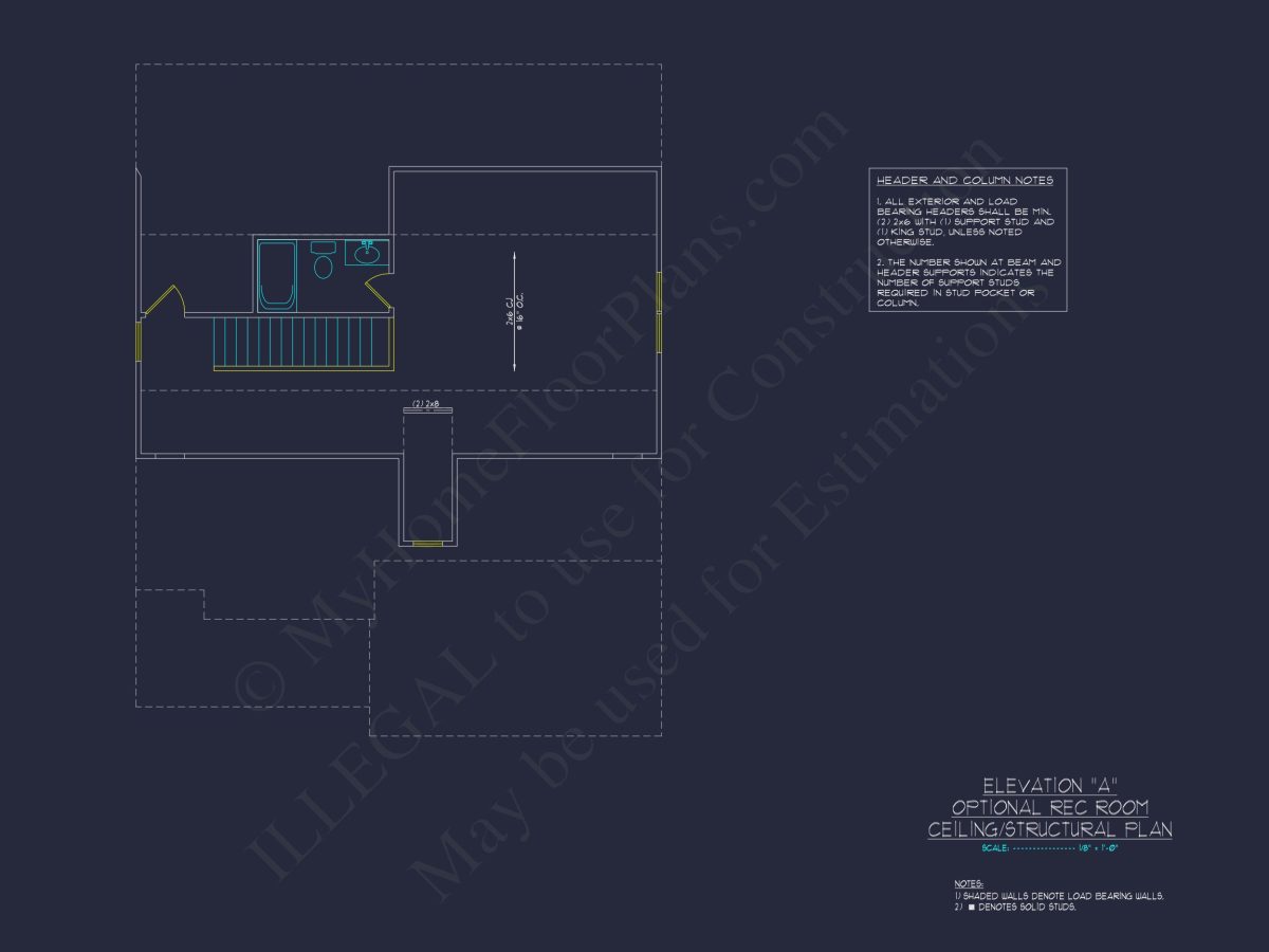 Modern Craftsman house Plan with 2 Floors and CAD Designs