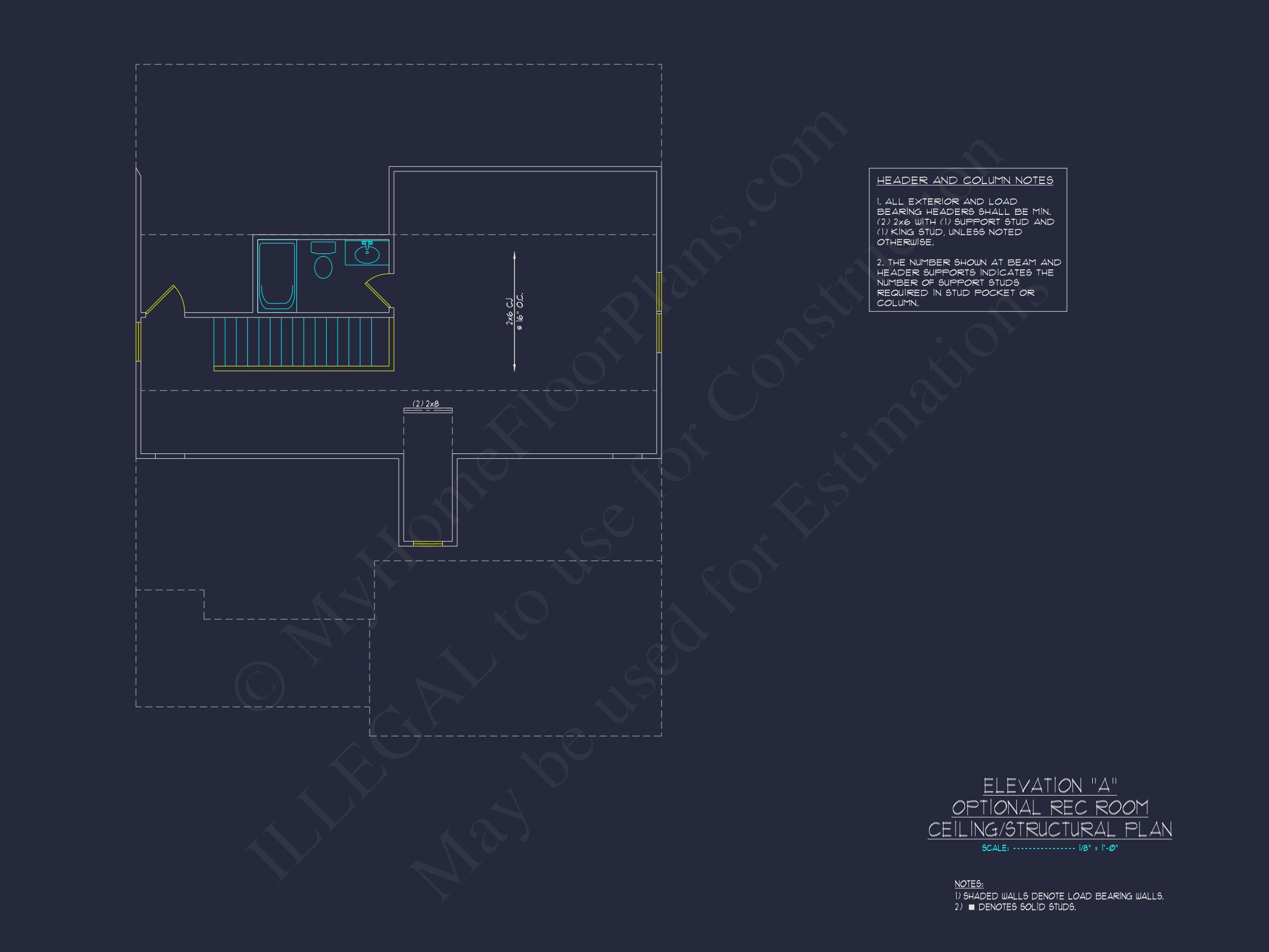 Modern Craftsman house Plan with 2 Floors and CAD Designs