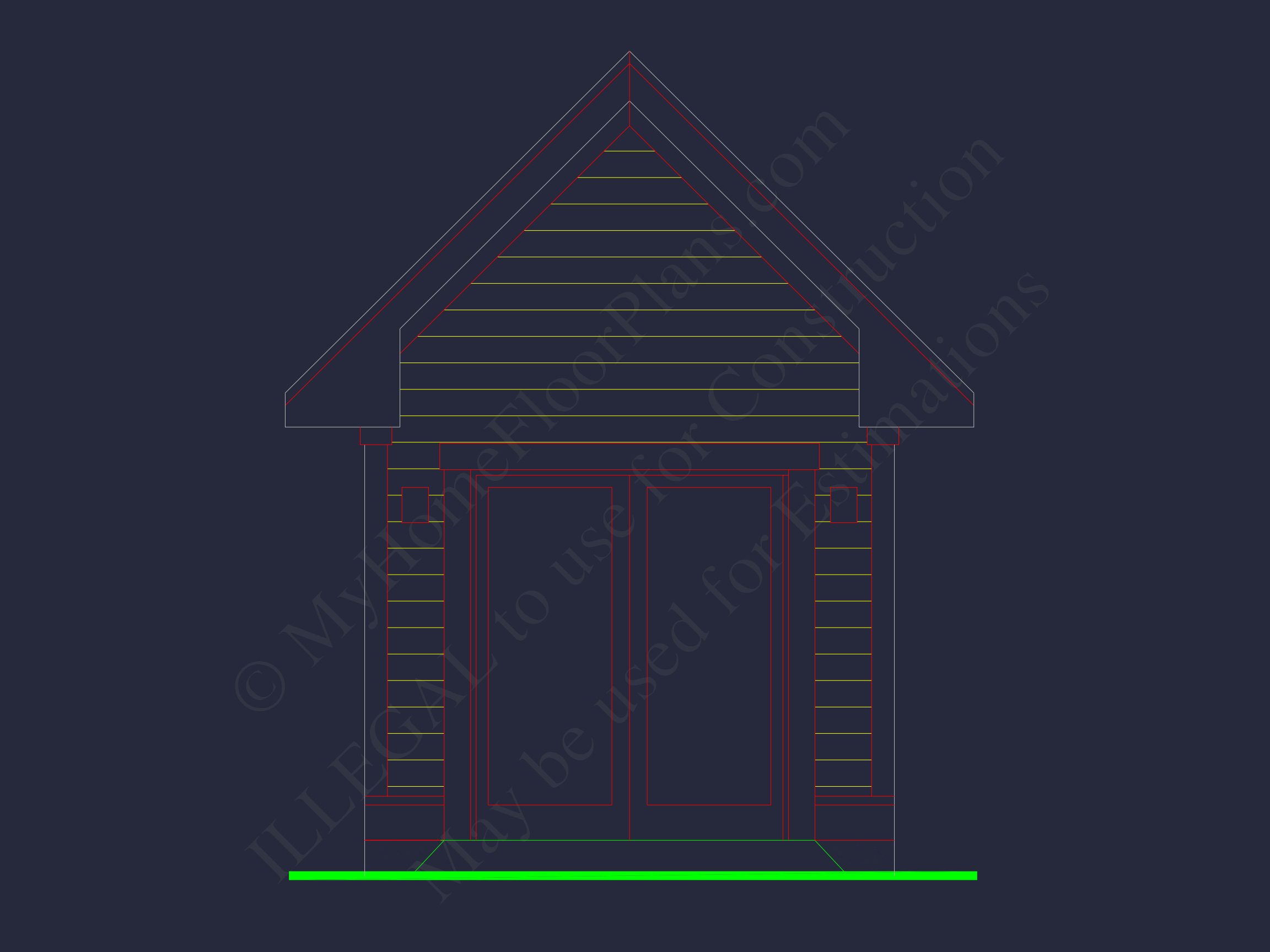 Modern Craftsman house Plan with 2 Floors and Detached Garage