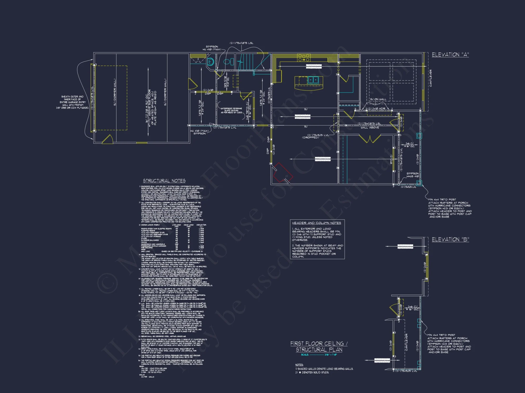 Modern Craftsman house Plan with 2 Floors and Unique Features