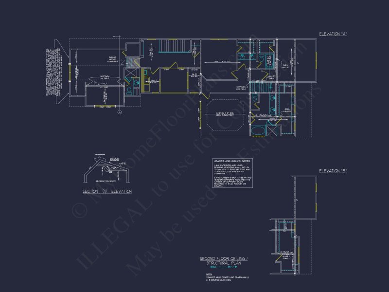 Modern Craftsman house Plan with 2 Floors and Unique Features
