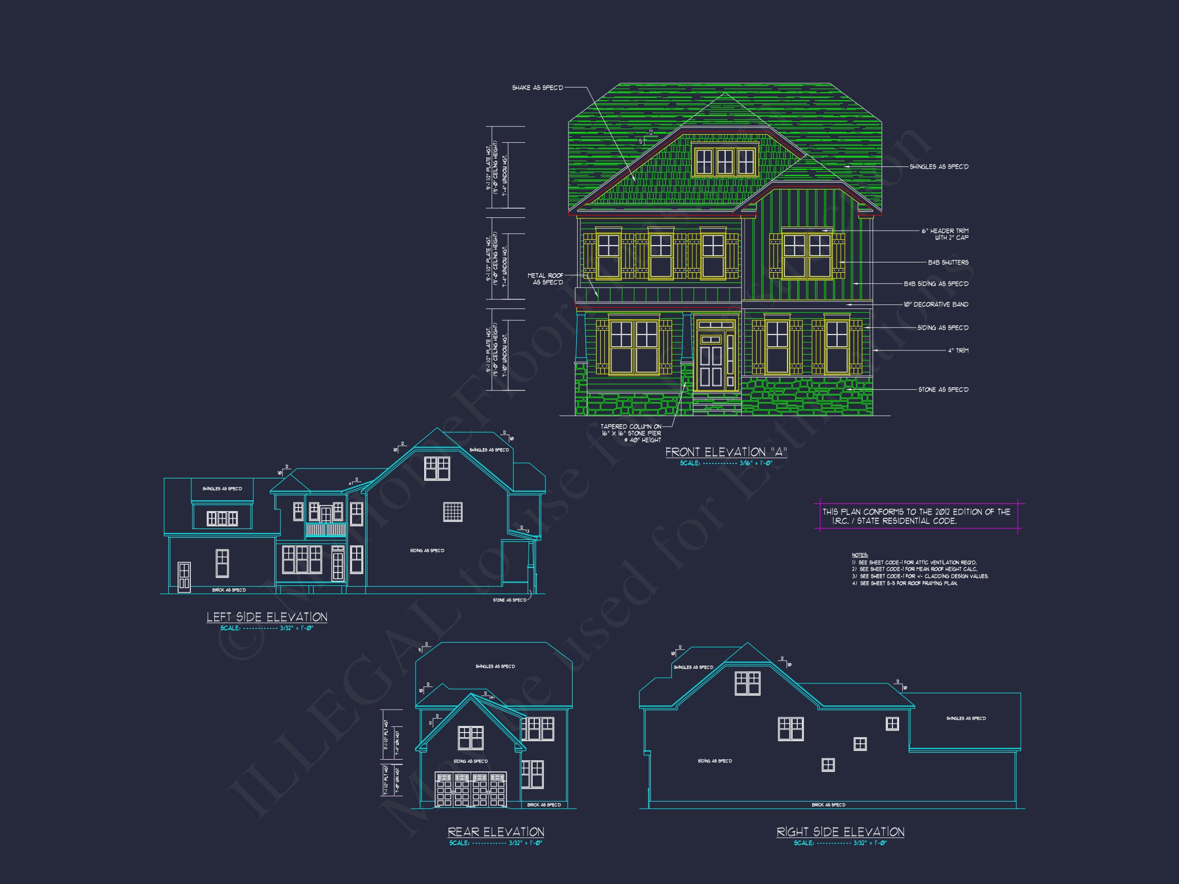 Modern Craftsman Home Plan with 2 Floors and Unique Features