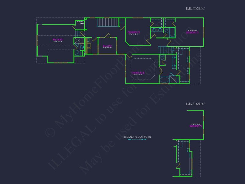 Modern Craftsman house Plan with 2 Floors and Unique Features