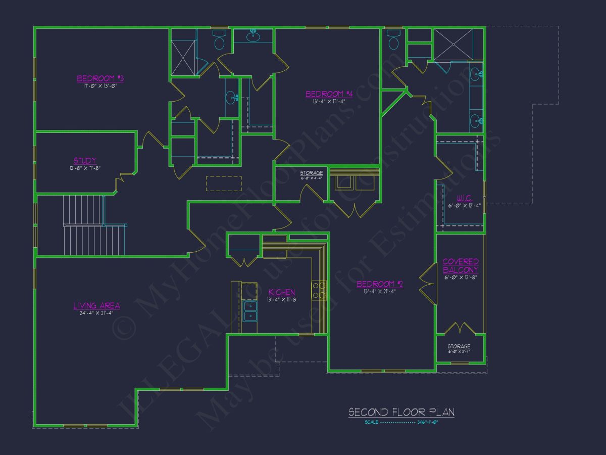 Modern Craftsman house Plan with 2-Story Split Garage Layout