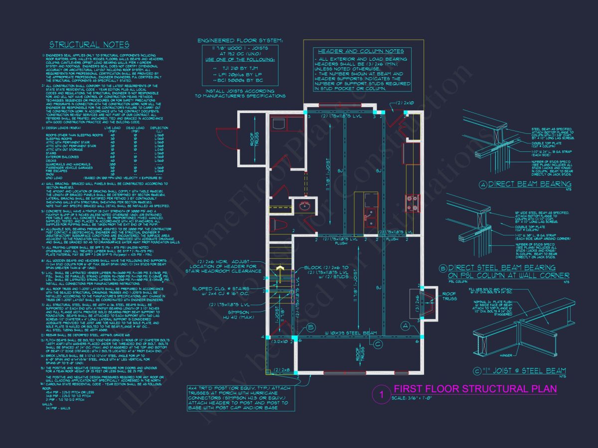 Modern Craftsman house Plan with 3 Bedrooms & Open Floor Design