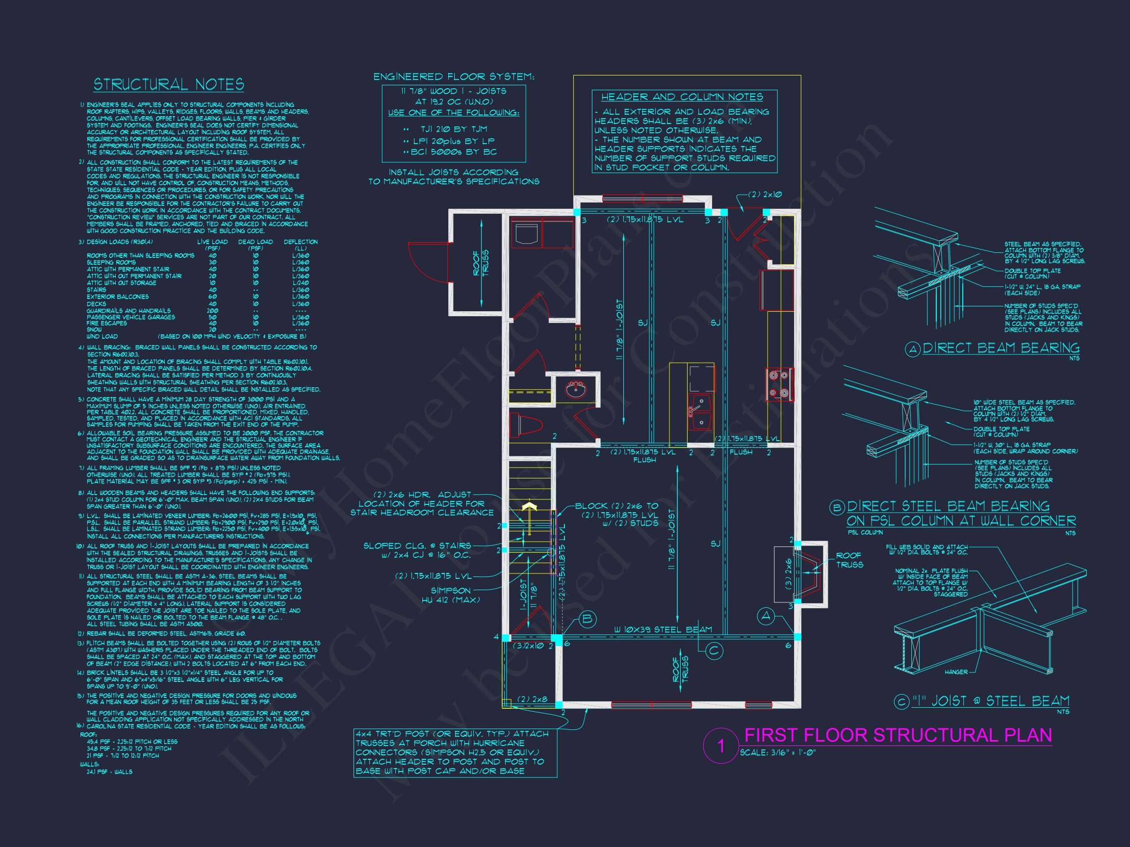 Modern Craftsman house Plan with 3 Bedrooms & Open Floor Design