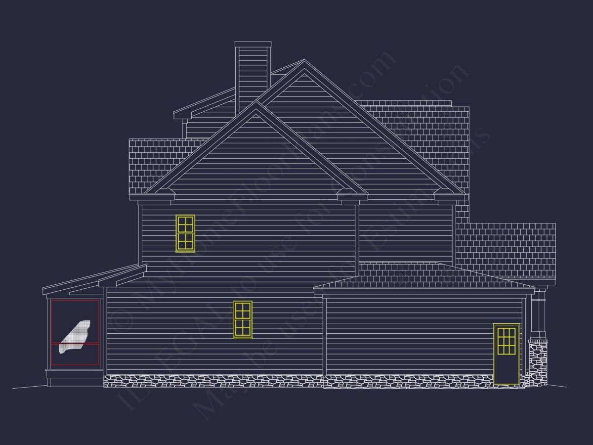 Modern Craftsman house Plan with 3 Floors and Open Design